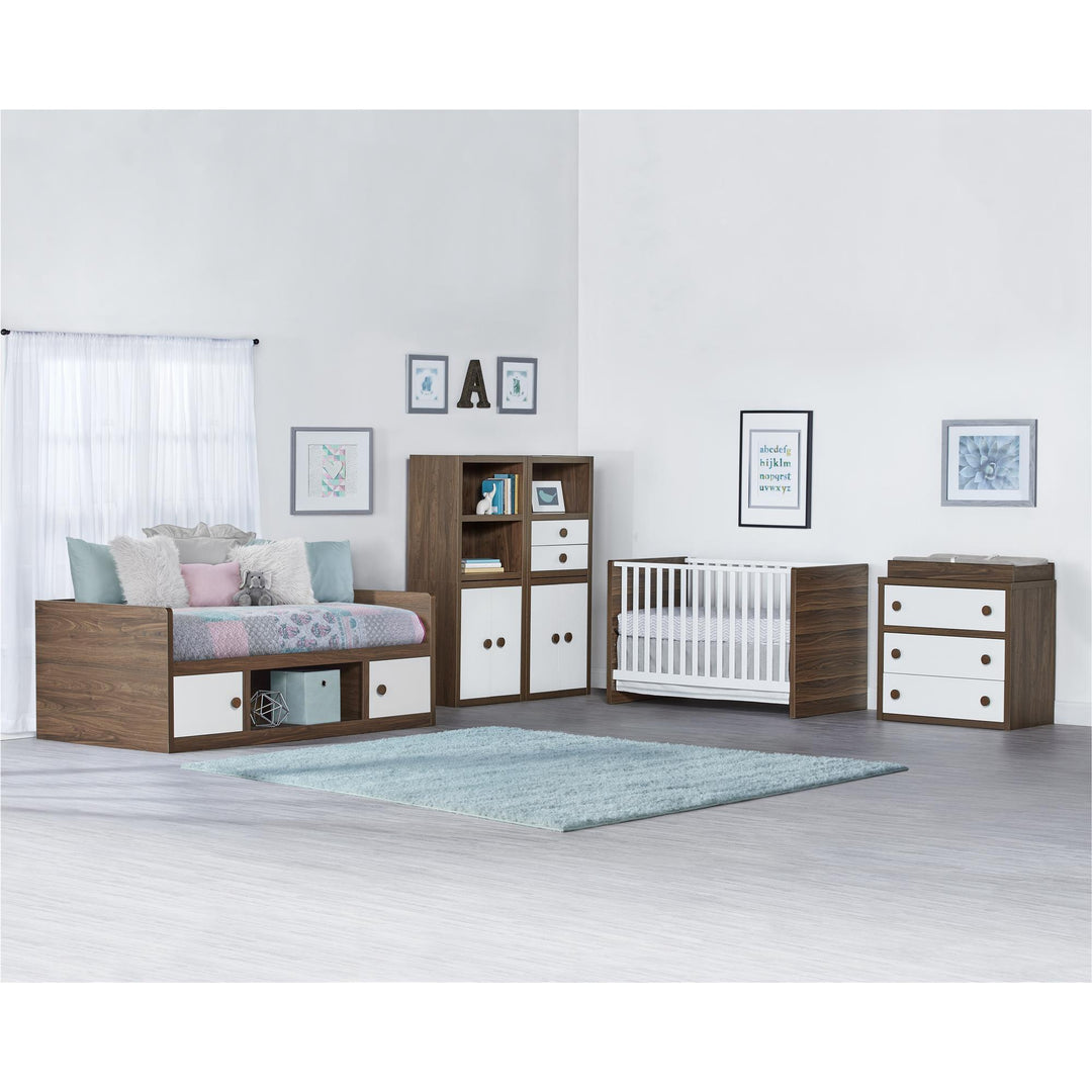 Sierra Ridge bookcase with drawers -  White