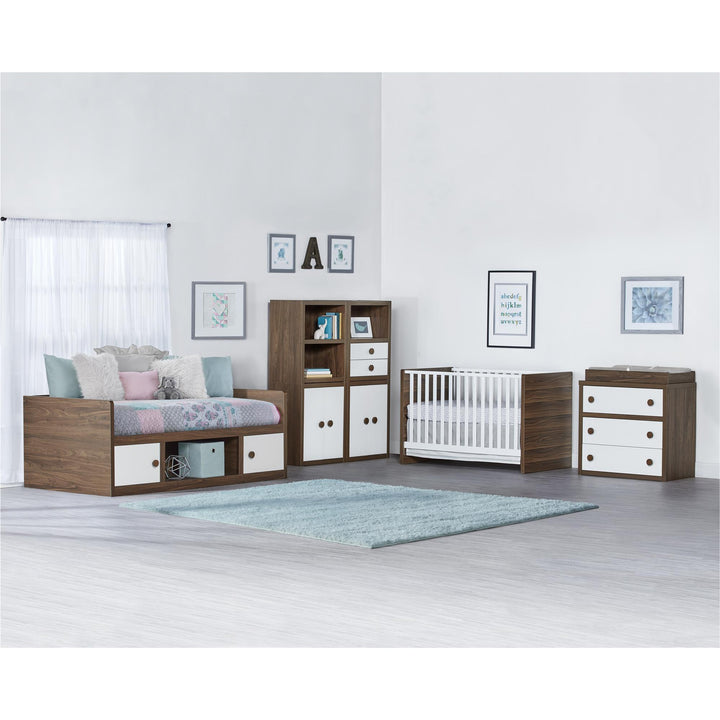 Sierra Ridge bookcase with drawers -  White