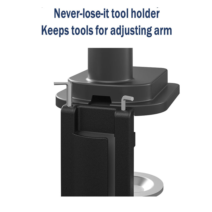 Desk mount for dual screens -  Black 