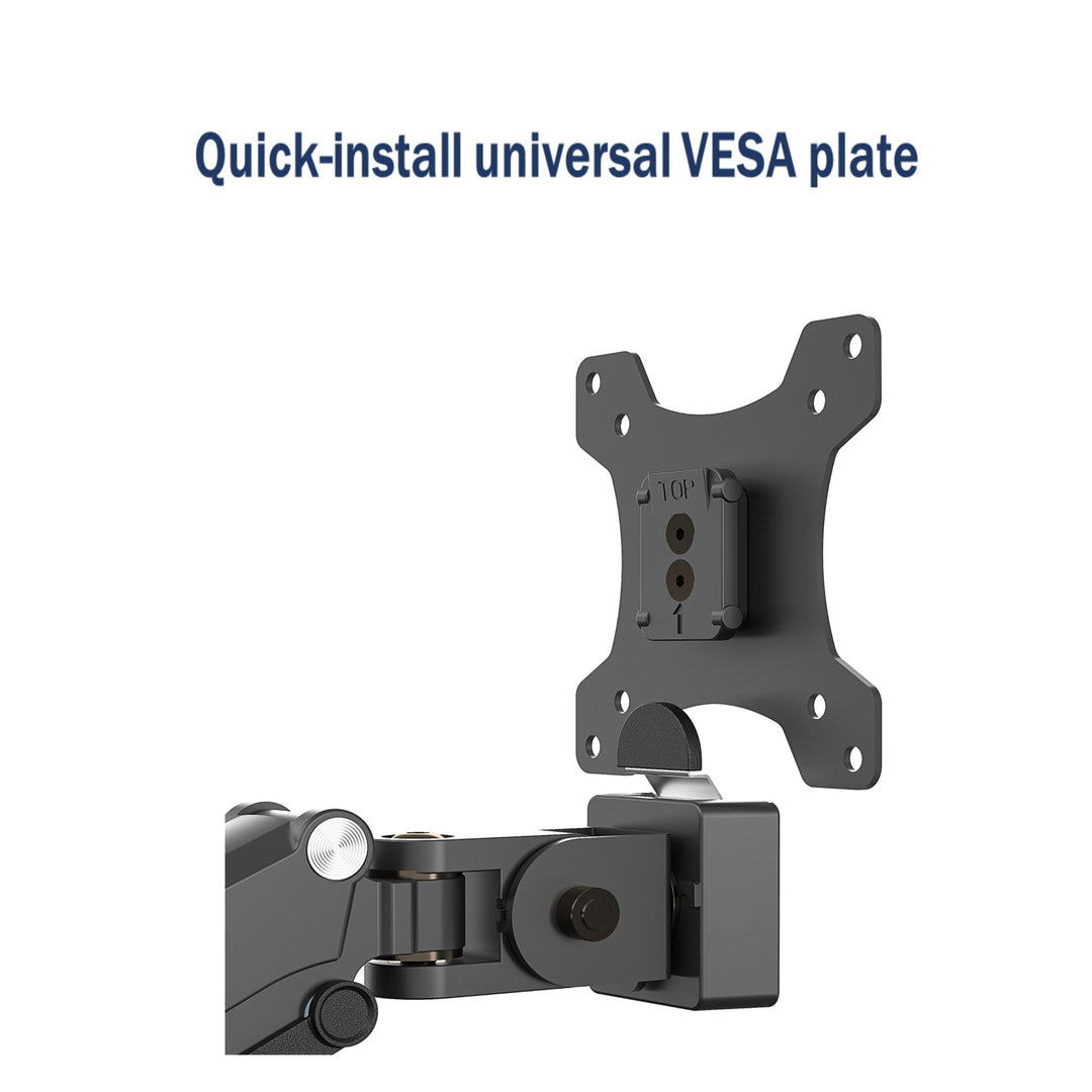 Dual screen desk mount adjustable -  Black 