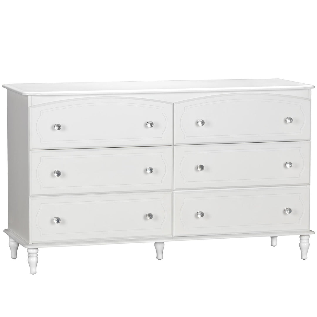 Durable kids' dresser with wood design - White