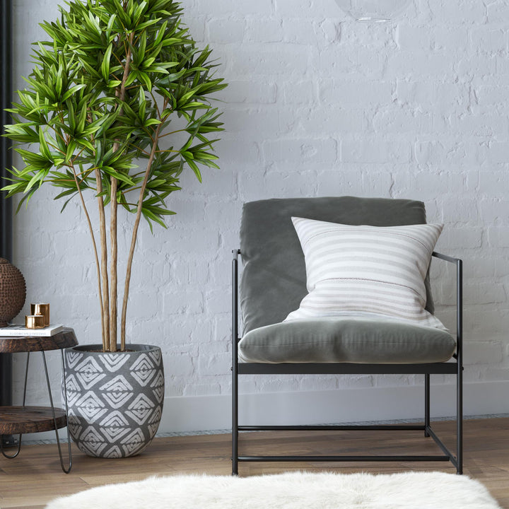 Benjamin Metal Frame Accent Chair -  Gray