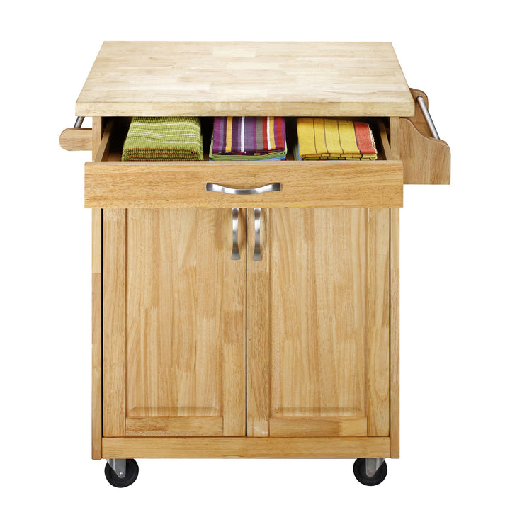 Mobile kitchen unit with drawer -  Natural