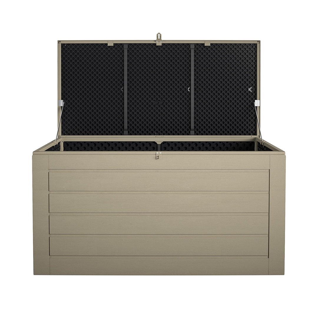 Durable Outdoor Patio Deck Storage Box -  Tan 