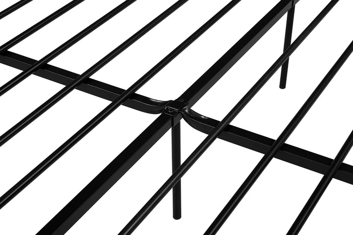 Contemporary metal bed - Black - Queen