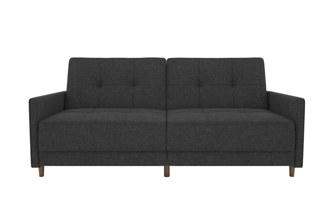 Andora Tufted Futon for Living Room -  Grey Linen