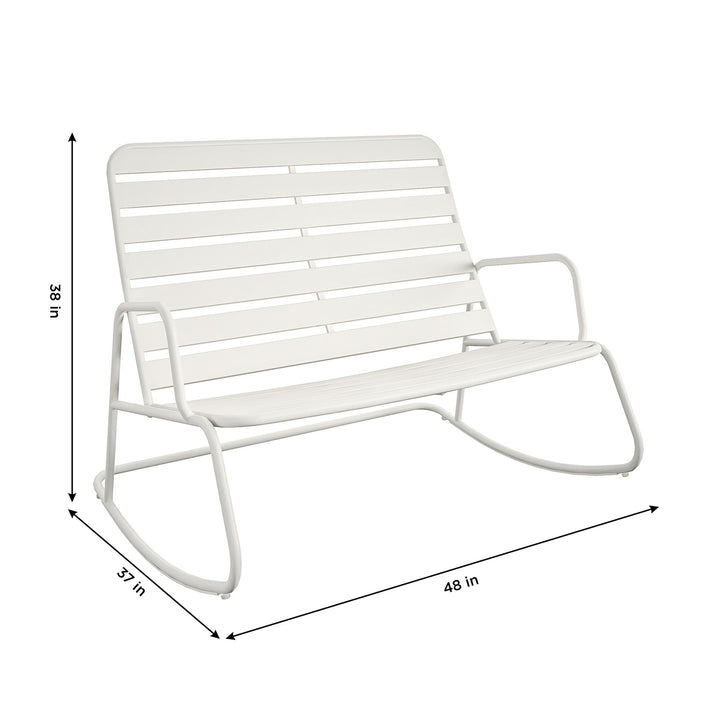 Outdoor seating with rocking feature -  White 
