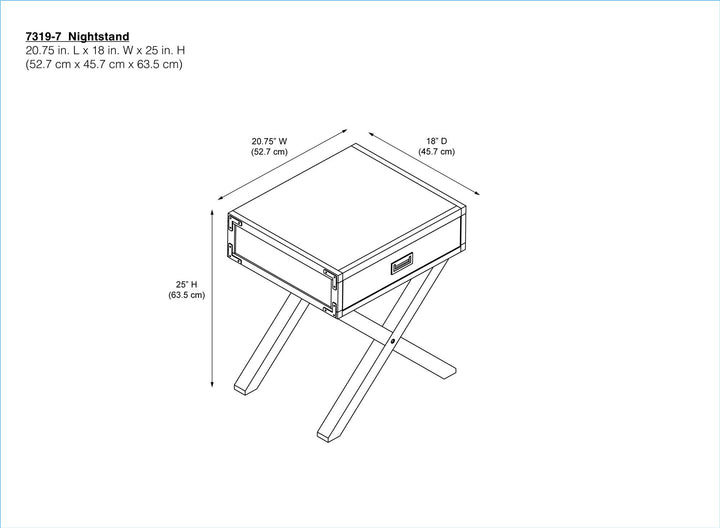 brass nightstand - Graphite Grey