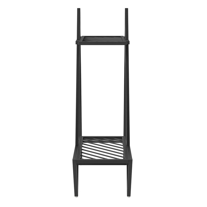 outdoor metal plant stand - Black