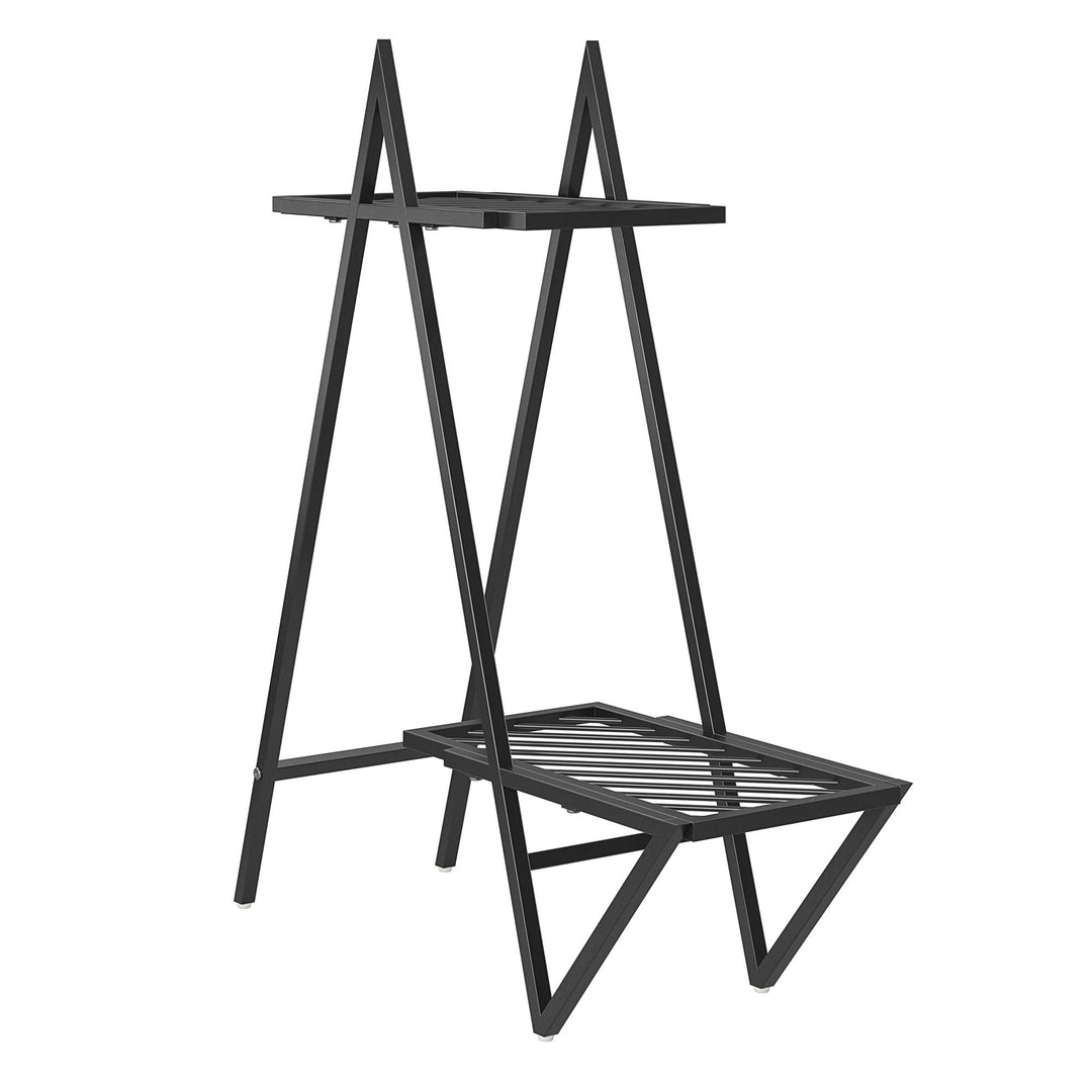 modern plant stand with shelves - Black