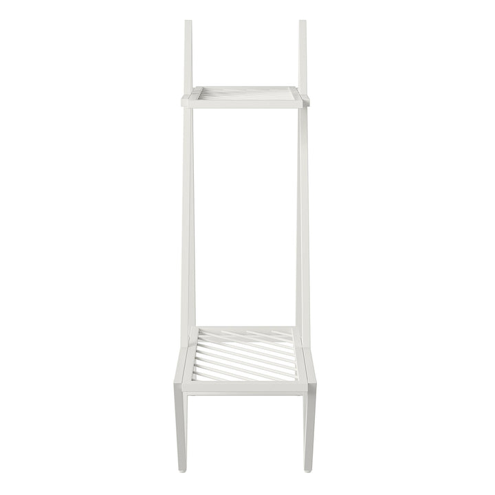 outdoor metal plant stand - White