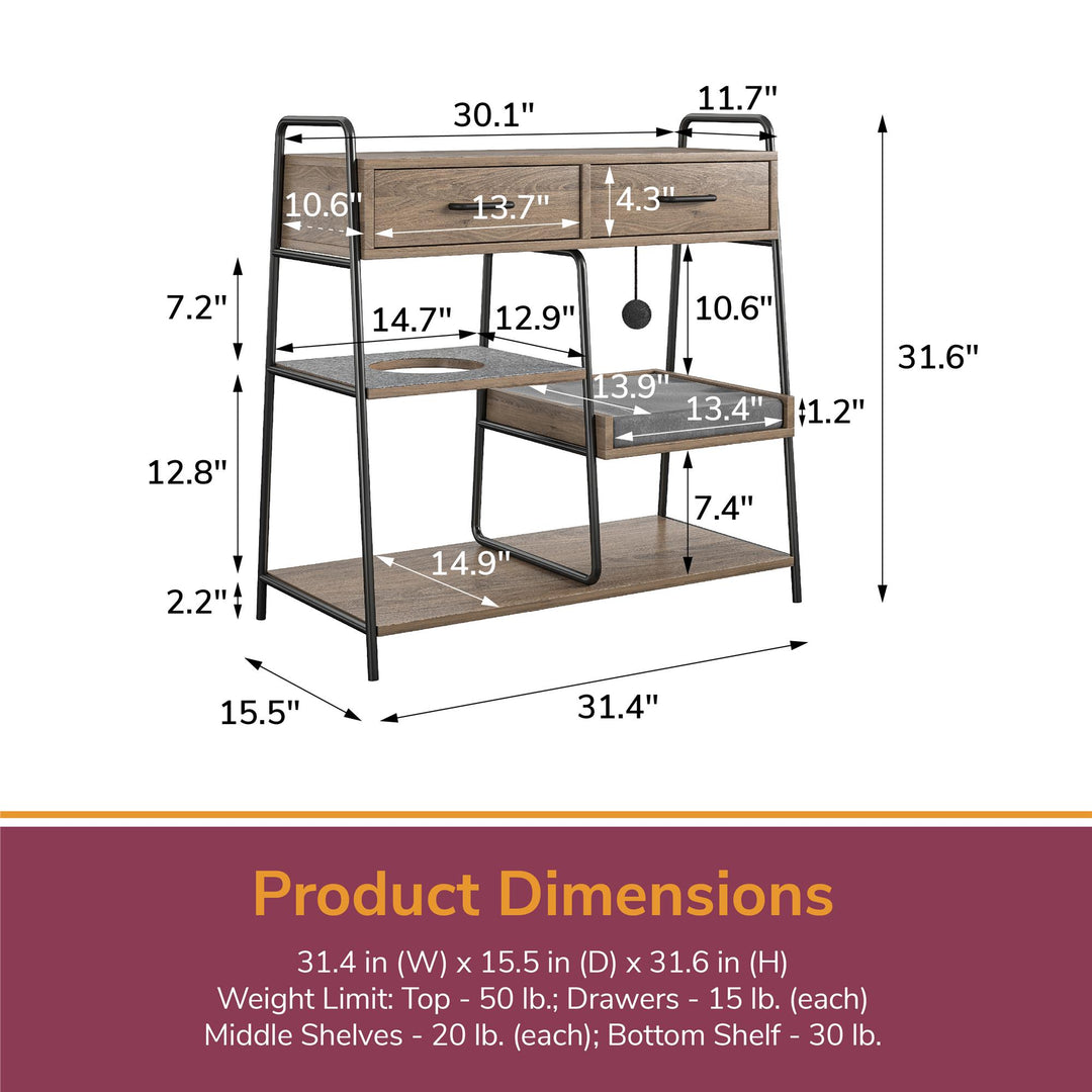 Designs and finishes of O'Malley accent tables -  Rustic Oak