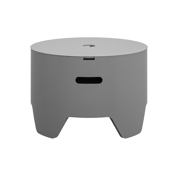 Fire pit with steel finish -  Gray
