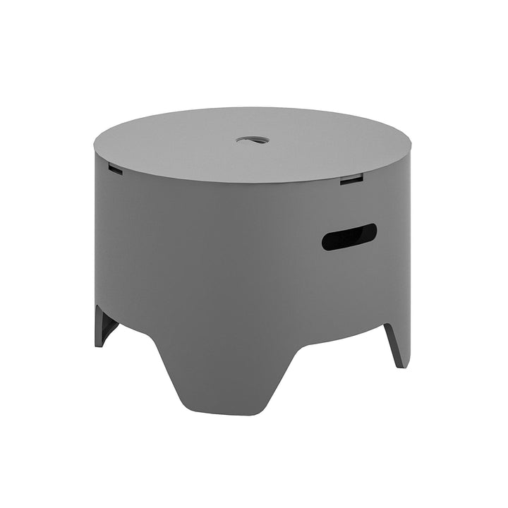 Wood burning pit with cover -  Gray