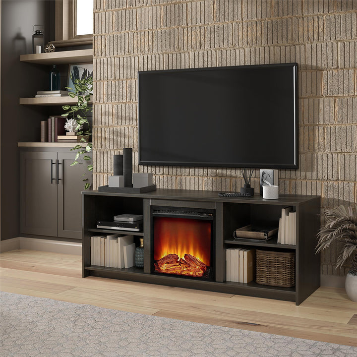 long fireplace tv stand - Espresso