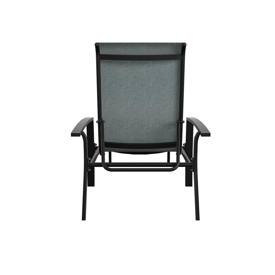 Adjustable lounge set for patio -  Black 
