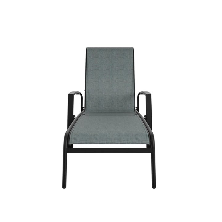 Aluminum design chaise lounge -  Black 