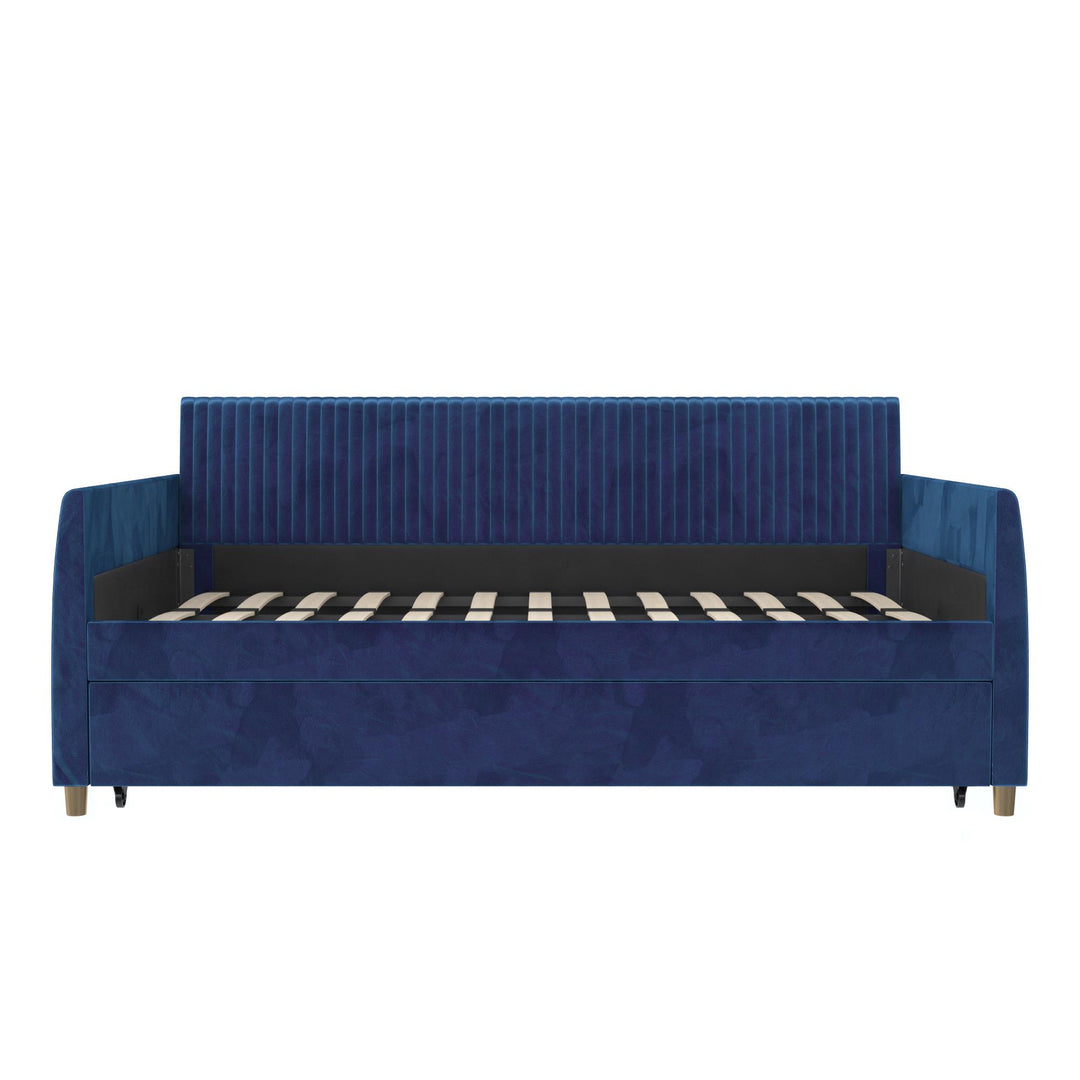 Daphne Upholstered Daybed with Trundle - Blue - Twin