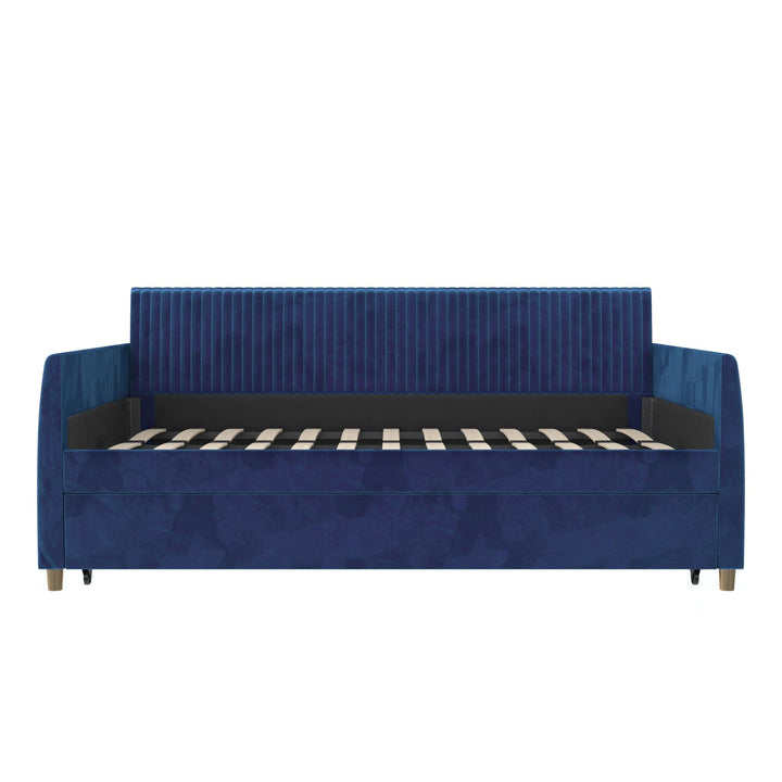 Daphne Upholstered Daybed with Trundle - Blue - Twin