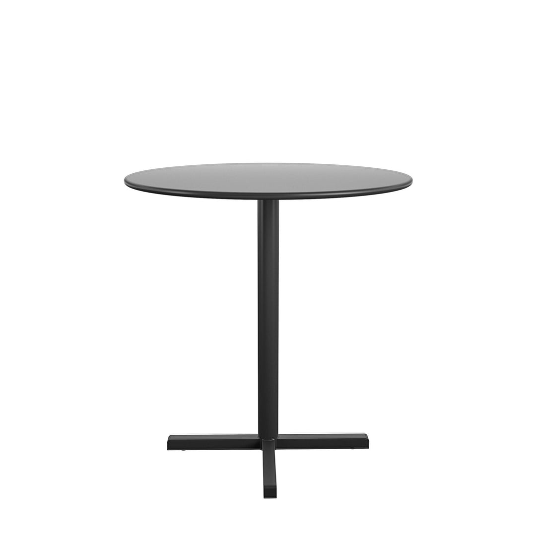 24" Round Indoor/Outdoor Steel Bistro Table - Black - 1-Pack