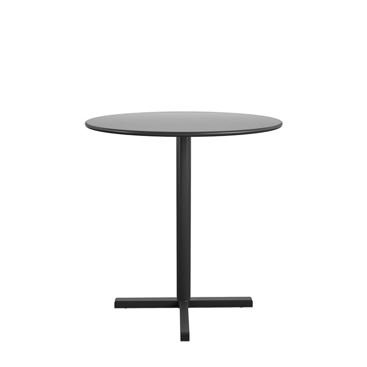24" Round Indoor/Outdoor Steel Bistro Table - Black - 1-Pack