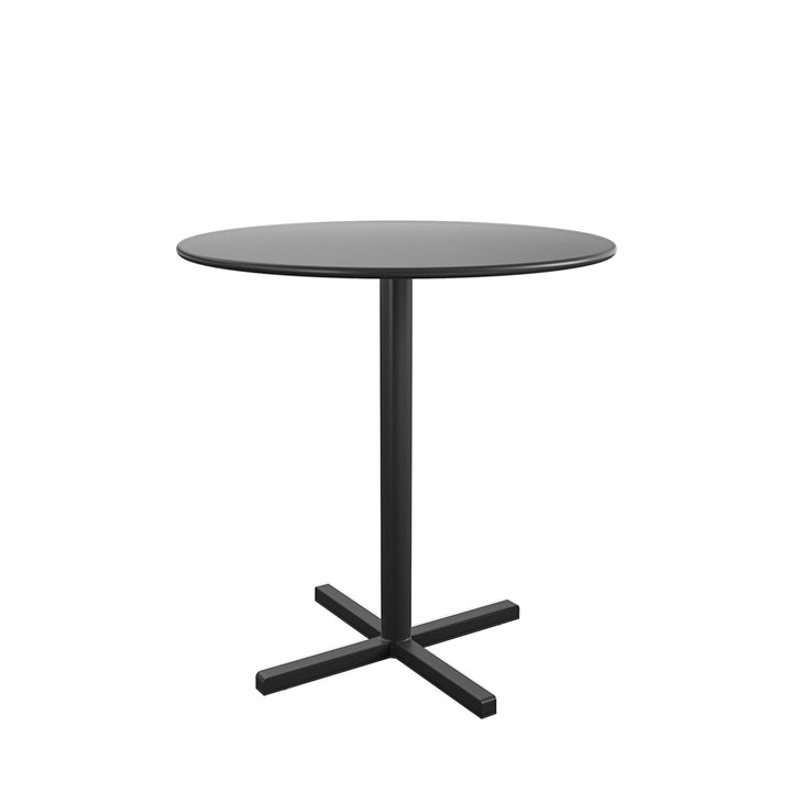 24" Round Indoor/Outdoor Steel Bistro Table - Black - 1-Pack