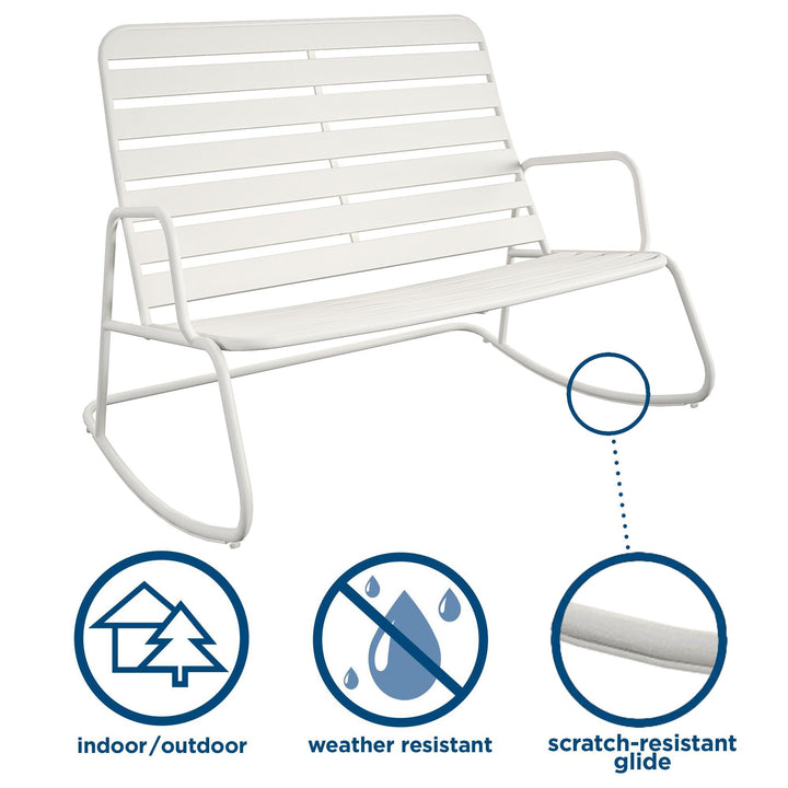 Roberta design indoor loveseat -  White 