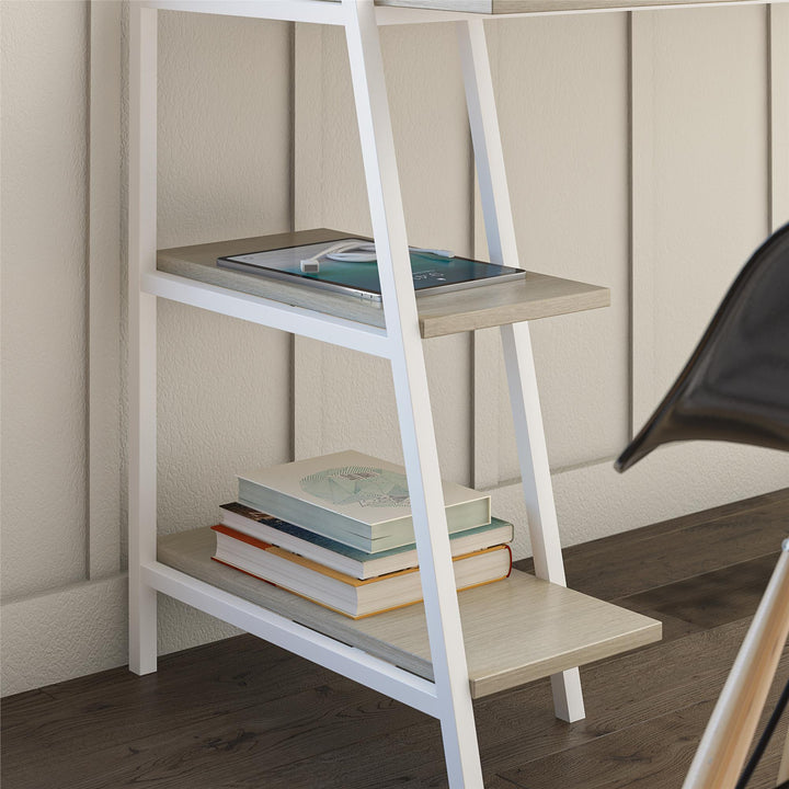 Bushwick desk with shelves -  Pale Oak