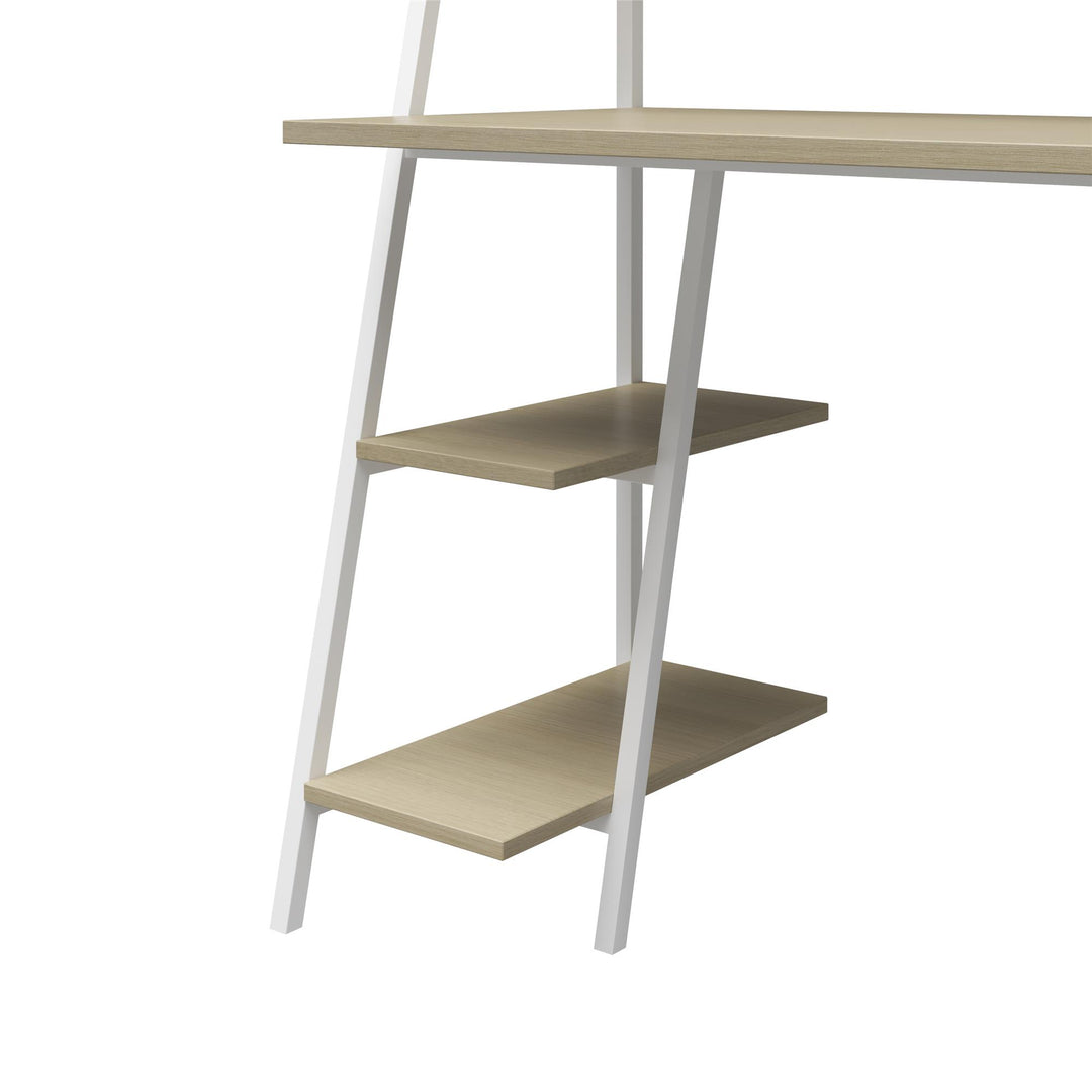Ladder Style computer Desk -  Pale Oak