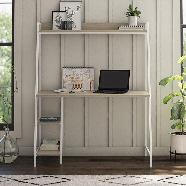Bushwick modern ladder-style desk -  Pale Oak