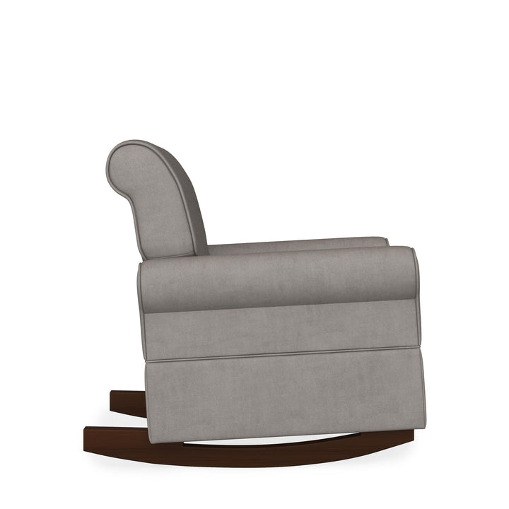 Mackenzie Microfiber Upholstered Rocker Chair with Wood Frame - Taupe