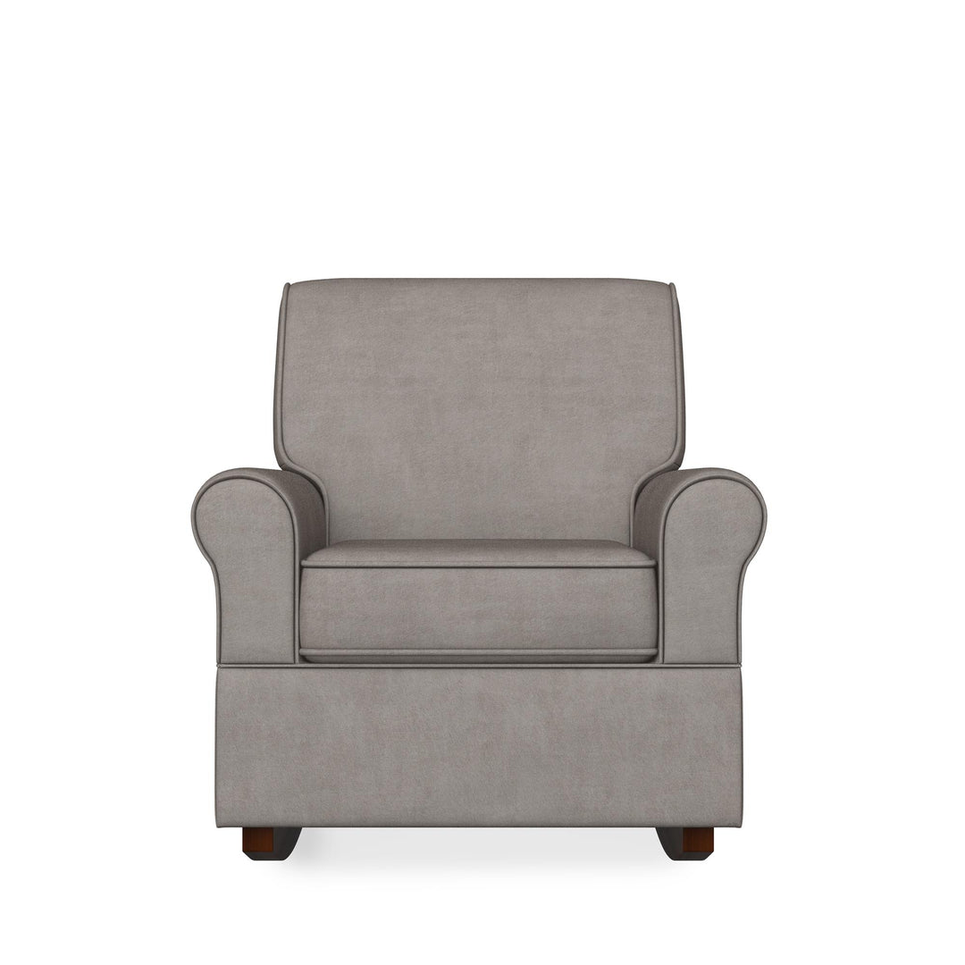 Mackenzie Microfiber Upholstered Rocker Chair with Wood Frame - Taupe