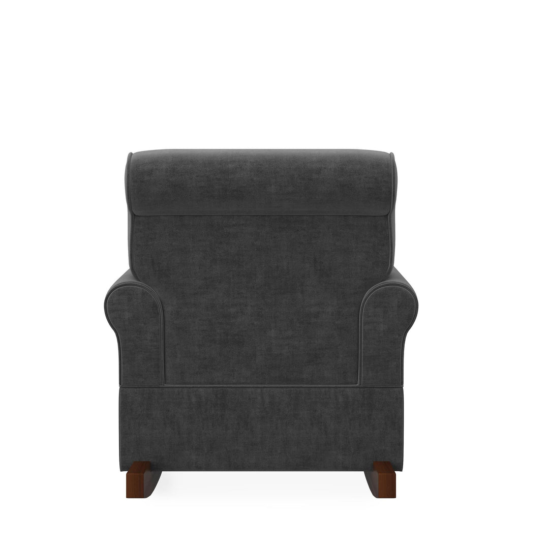 Mackenzie Microfiber Upholstered Rocker Chair with Wood Frame - Gray