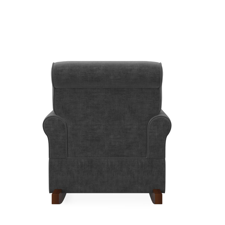 Mackenzie Microfiber Upholstered Rocker Chair with Wood Frame - Gray