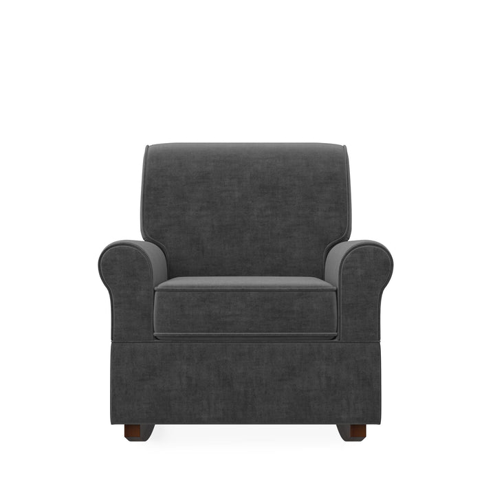 Mackenzie Microfiber Upholstered Rocker Chair with Wood Frame - Gray