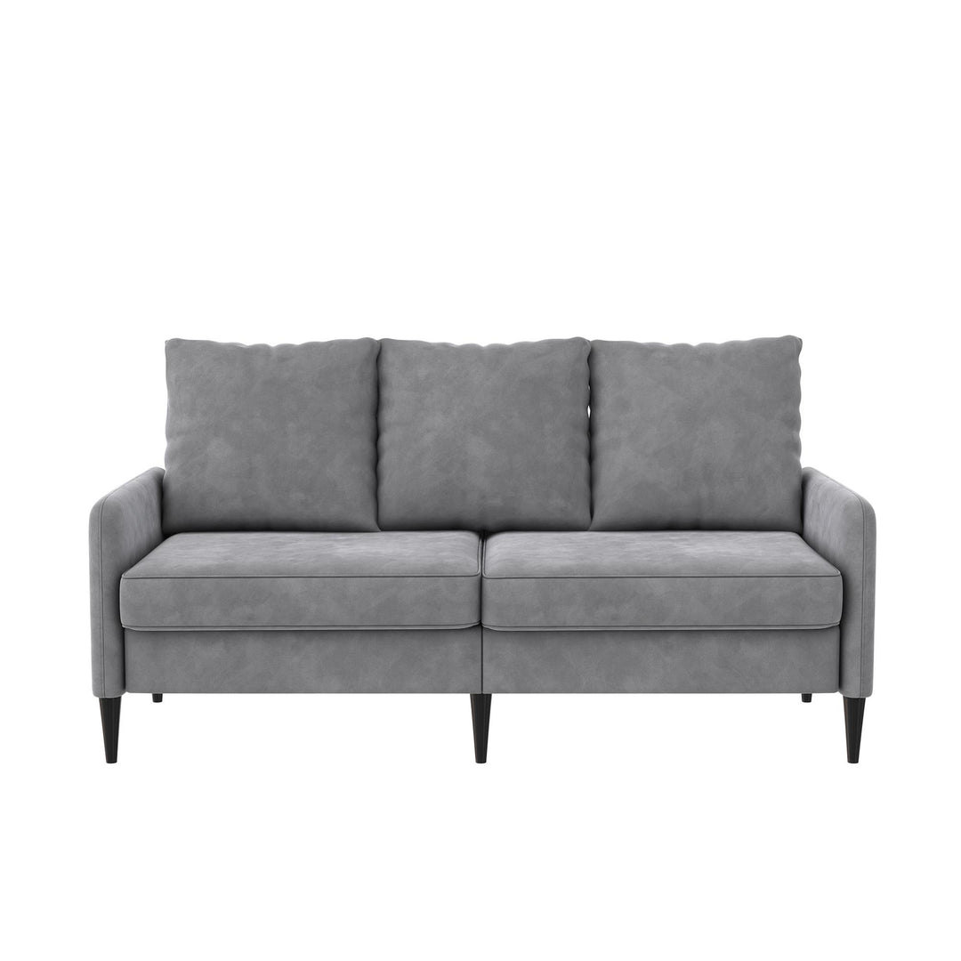 pillowback velvet sofa - Light Gray