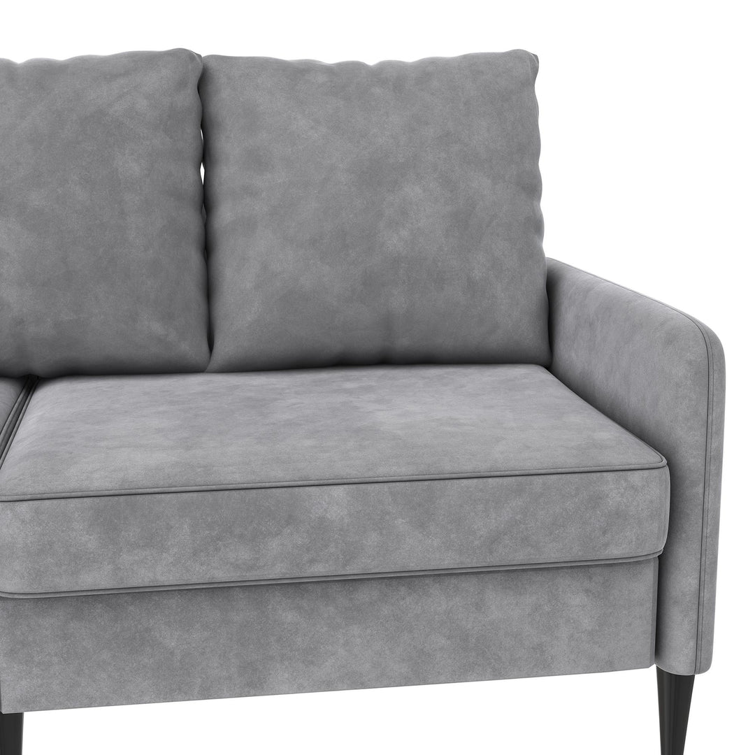 3 seater velvet couch - Light Gray