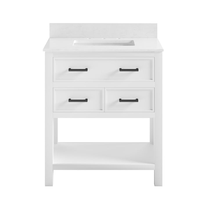 Maine 30 Inch Bathroom Vanity - White - 30"