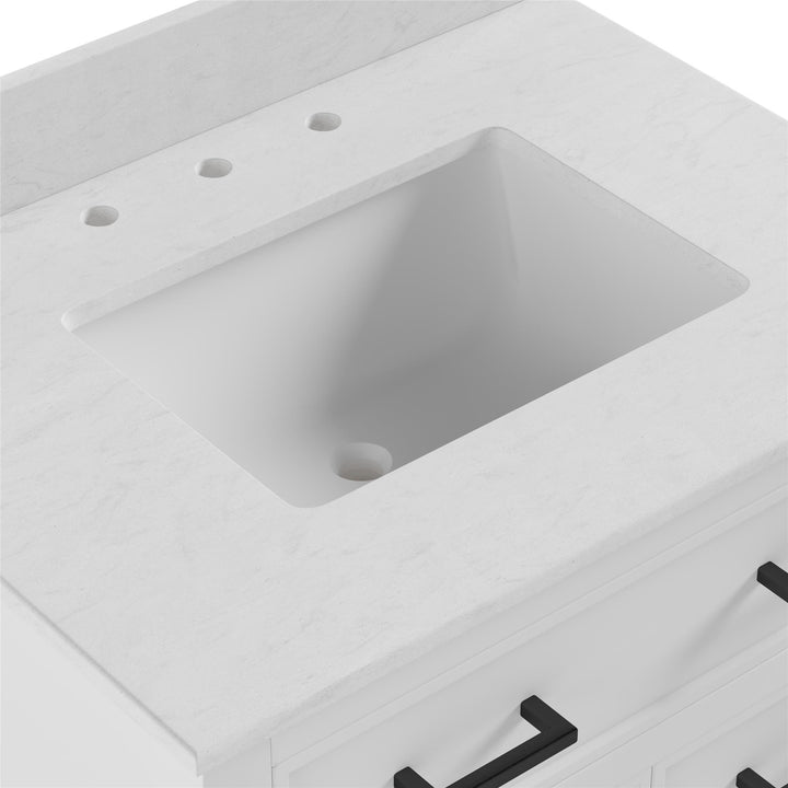 Maine 30 Inch Bathroom Vanity - White - 30"
