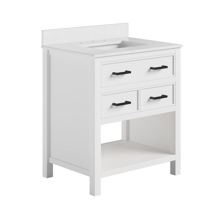 Maine 30 Inch Bathroom Vanity - White - 30"