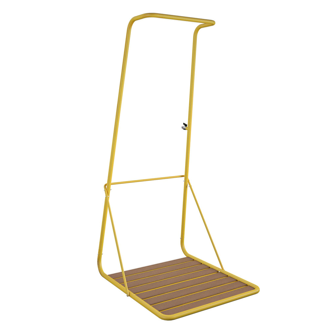 Outdoor shower with large base -  Yellow 
