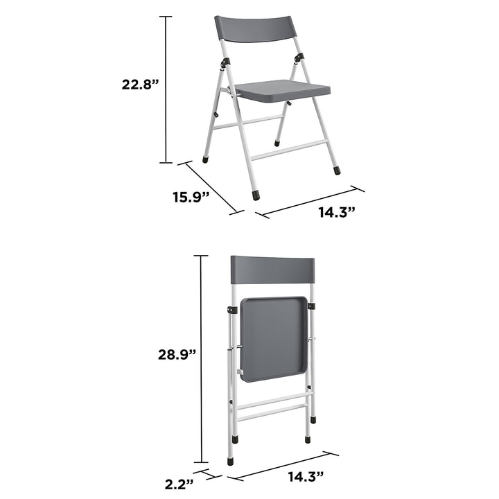 Comfortable kids folding chair set -  Cool Gray 