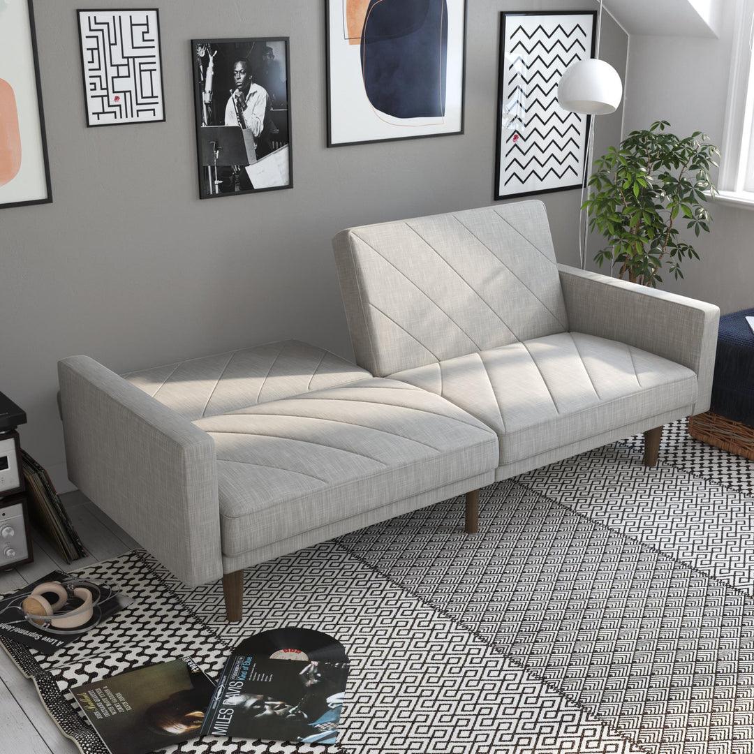diagonal design futon - Light Gray