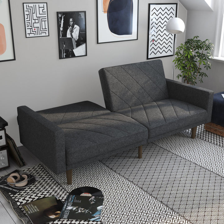 diagonal design futon - Dark Gray