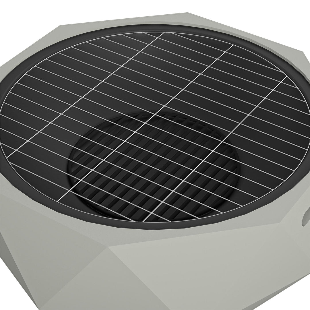 Fire pit with ceramic finish -  Gray