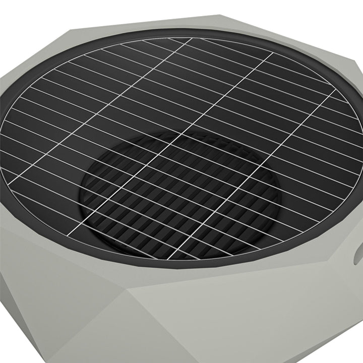 Fire pit with ceramic finish -  Gray