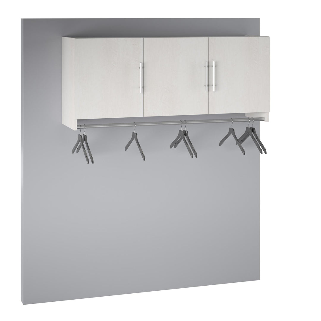 Camberly 3 Door Wall Cabinet with Hanging Rod - Ivory Oak