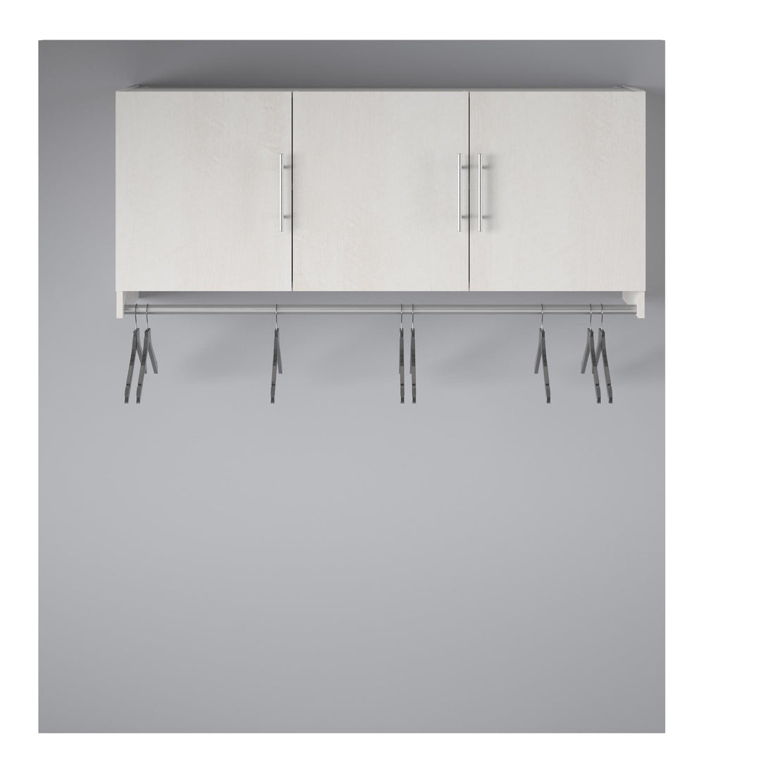 Camberly 3 Door Wall Cabinet with Hanging Rod - Ivory Oak