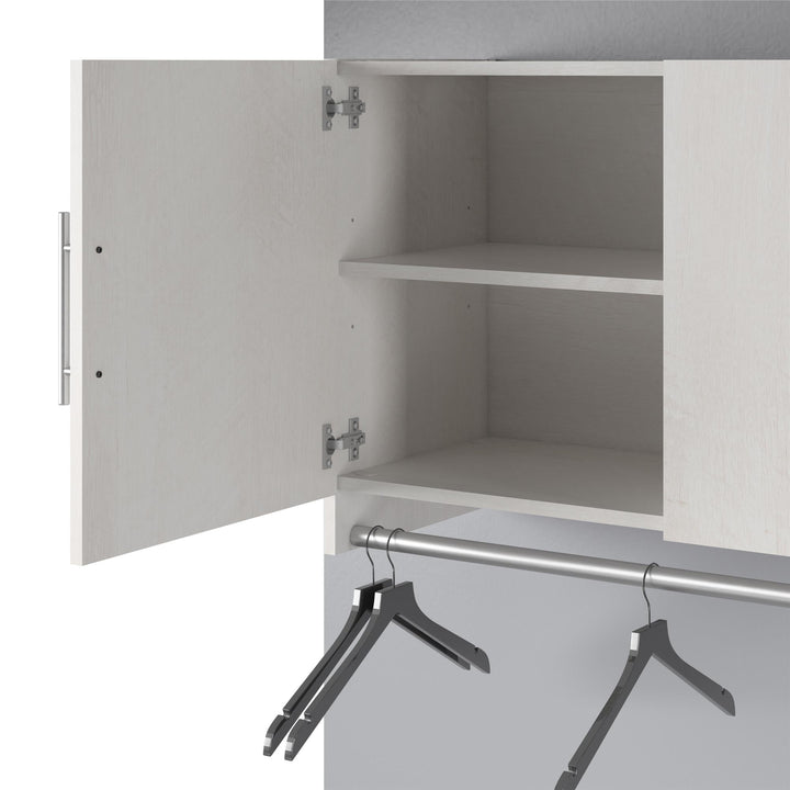 Camberly 3 Door Wall Cabinet with Hanging Rod - Ivory Oak