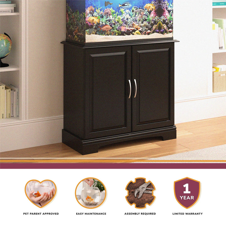 Harbor 29 to 37 Gallon Aquarium or Terrarium Stand - Black